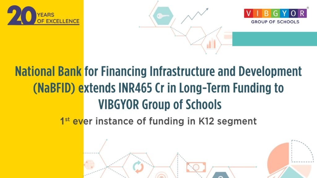 National Bank for Financing Infrastructure and Development (NaBFID) Extends INR 465 Cr in Long-Term Funding to VIBGYOR Group of Schools to Boost Educational Infrastructure in India