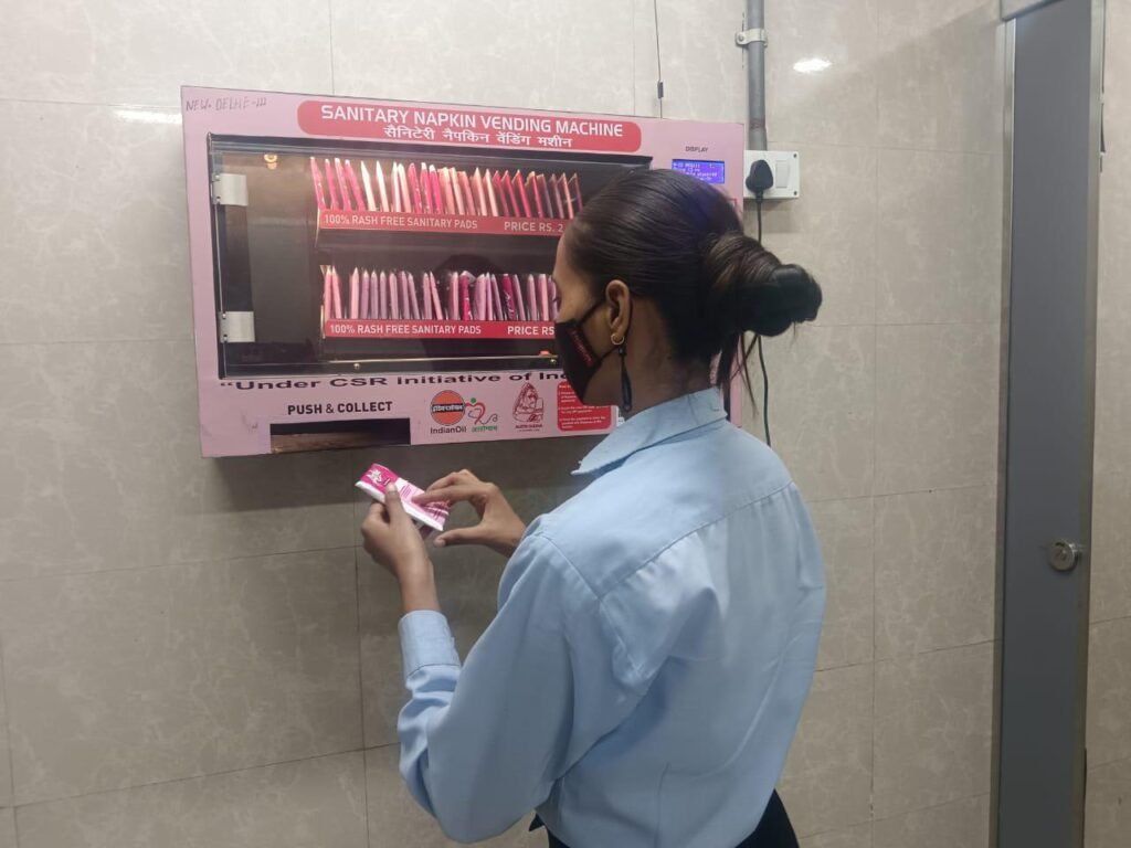 Sanitary Pads Now Available for ₹2 at Vending Machines Across 14 Delhi Metro Stations..